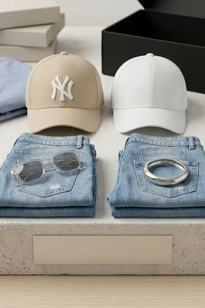 Ritagarcia Unisex Σετ 2 τεμαχίων: 1 Κεντημένο καπέλο & 1 Απλό Βασικό Ρυθμιζόμ...