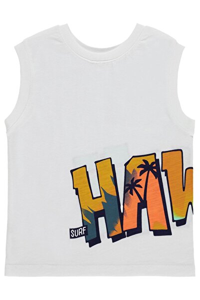 Civil Boys Μπλουζάκι με στάμπα Χαβάης για παιδιά 2-5 ετών - Εκρού