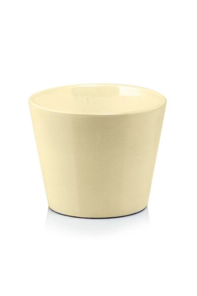 Floraria Tria's Ghiveci ceramica - Primrose - conic Crem 11.5 cm