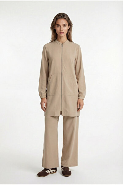 ALLDAY Σετ αθλητική φόρμα μπεζ-πισ