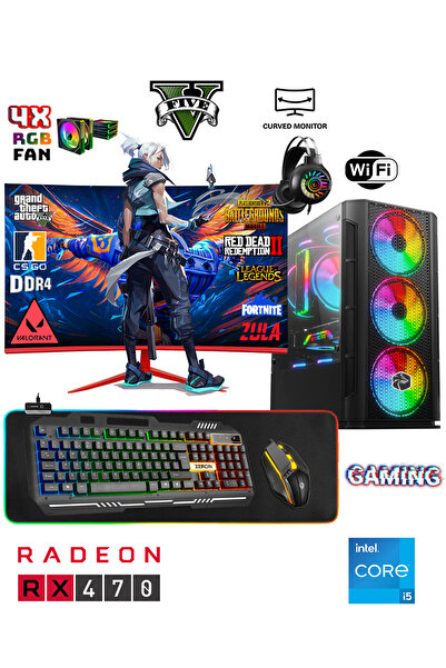 Gamepage Dracula X50 Intel Core i5 3470 16GB 256GB SSD RX470 4GB 256Bit 24" T...