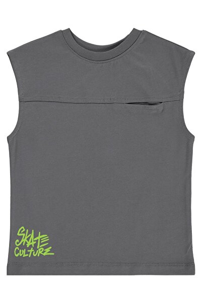 Civil Boys Back Printed T-Shirt for 2-5 Years Old - Gray