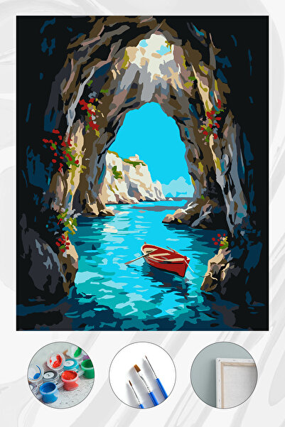 Parloran Sayılarla Boyama 40x50 cm Tuval Seti - Boyaları Ve Fırçaları Dahil -...