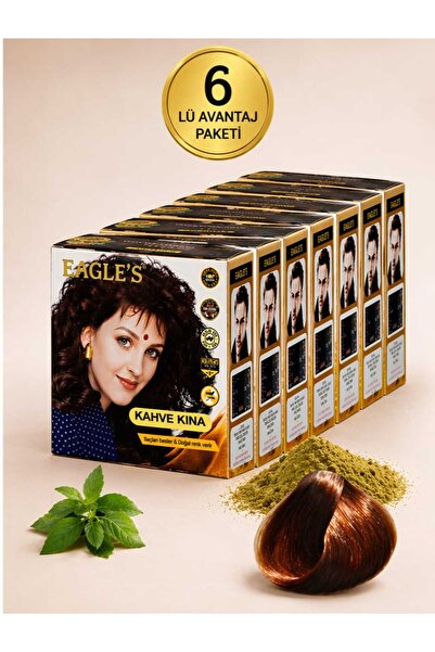 EAGLE'S Eagles Kahverengi Hint Kınası 6'lı Paket Brown Henna 6 LI
