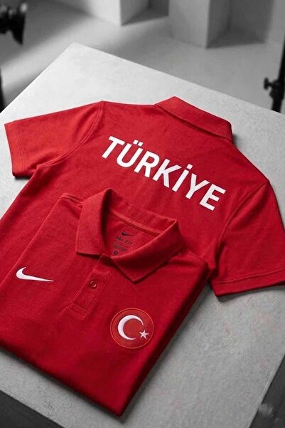 Nike Μπλουζάκι με λαιμόκοψη πόλο της Εθνικής Ομάδας Τουρκίας – Μαύρο/Κόκκινο/...