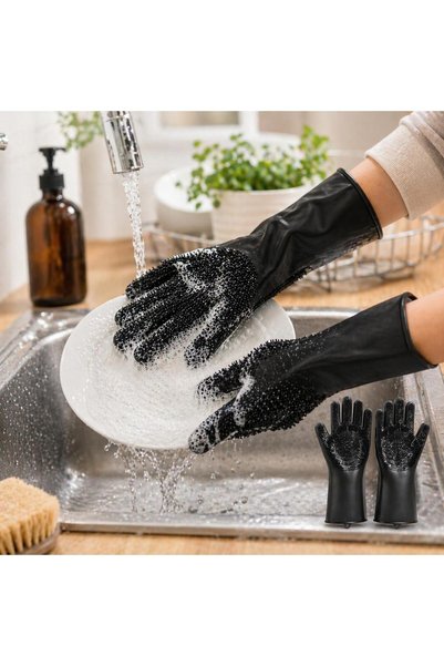 MODA OZY Magic Dishwashing Glove Kitchen Bathroom Cleaning Brush Auto Household Work Practical