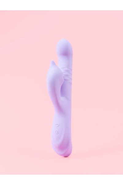 OEM Basia - Vibrator Rabbit cu Expansiune și Stimulare Duală - Lavanda