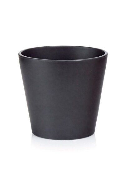 Floraria Tria's Ghiveci ceramica - Standard - conic Negru Mat 13.5 cm