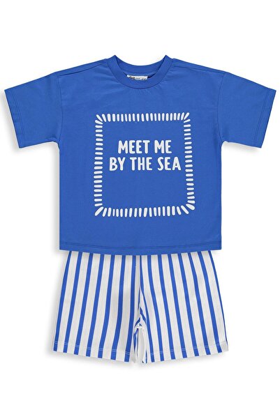 Civil Boys Σετ 2 τεμαχίων με στάμπα  "Meet My By The Sea " για παιδιά 3-9 ετώ...