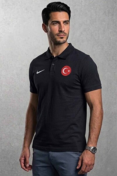 Nike Μπλουζάκι με λαιμόκοψη πόλο της Εθνικής Ομάδας Τουρκίας – Μαύρο/Κόκκινο/...