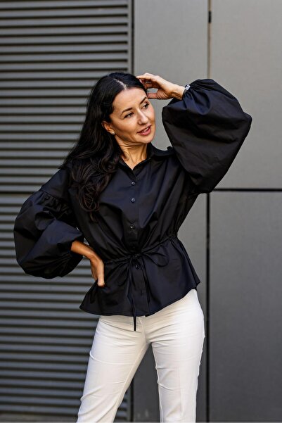 Gabriela Atanasiu Design Cămașă damă cu mâneci bufante