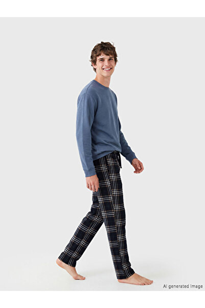 LC Waikiki Standardfit Checked Embroidered Men's Pajama Bottoms from Uzg Stor...