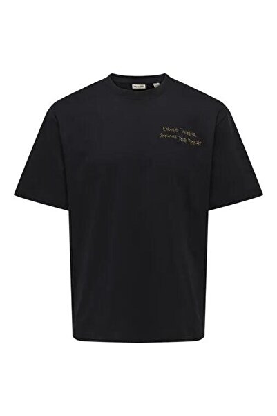 Only & Sons Onsaaron Life Rlx SS Tee Ανδρικό T-Shirt Μαύρο (22030568)