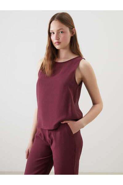 LC Waikiki Nevavm Women's Blouse with Oval Collar and Difference