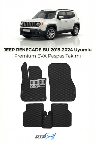 OTOCRAFT Jeep Renegade BU (2015-2024) Araca Özel 3D Havuzlu EVA Oto Paspas Se...