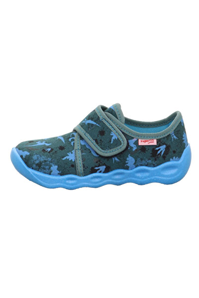 Superfit Bubble Çocuk Ev Kreş Ayakkabısı - Haki Mavi 006273-7010