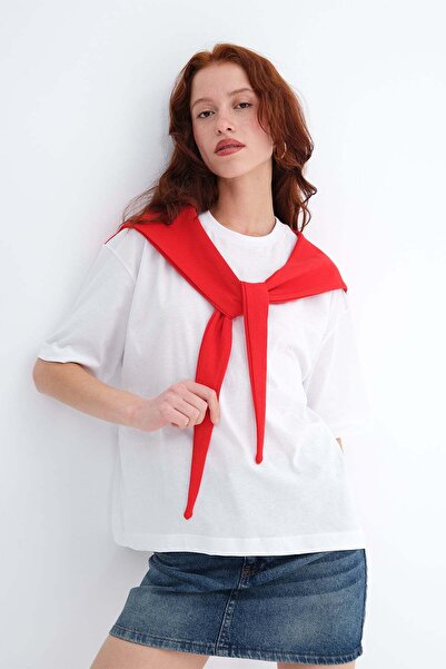 Addax Μπλουζάκι με λεπτομέρεια δέσιμου σάλιου P261046