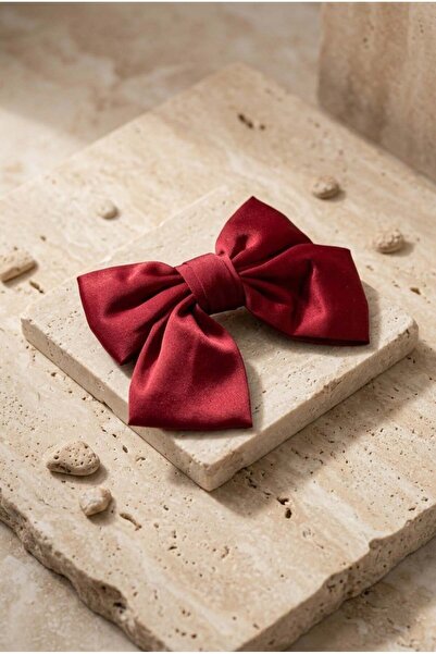 Katia&Bony Σατέν Φιόγκος Αυτόματη Πόρπη Κόκκινη