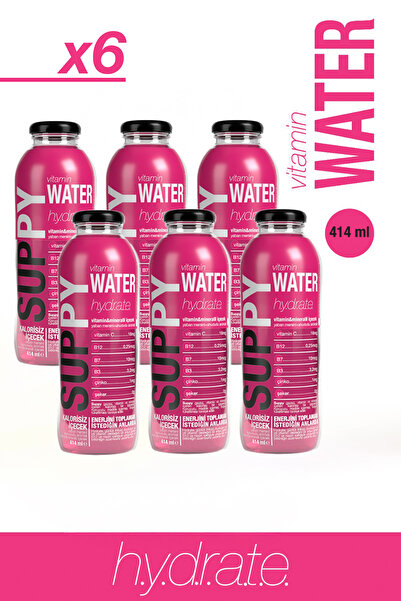 suppy Vitamin Water Hydrate 6 Adet 414 ml