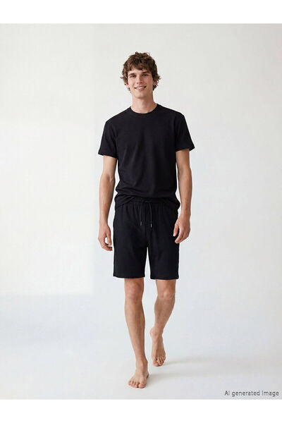 LC Waikiki Nevavm Regular Fit Striped Men's Shorts with Difference