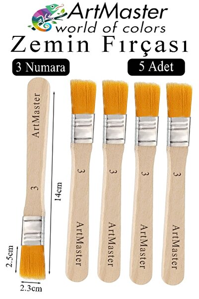 Artmaster Četka za pod broj 3, 5 komada četkica za farbanje sa sintetičkim sv...