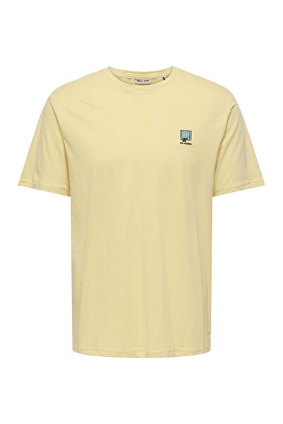 Only & Sons Ανδρικό T-Shirt Onsembroidery Reg SS Κίτρινο (22033259)