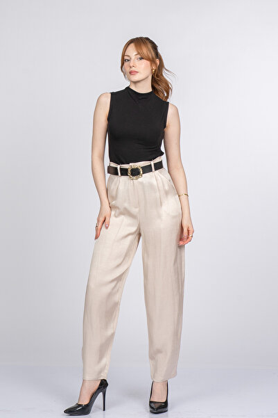 MissVina Παντελόνι Rosaria από ύφασμα με στενό τελείωμα σε σχήμα μπαλονιού