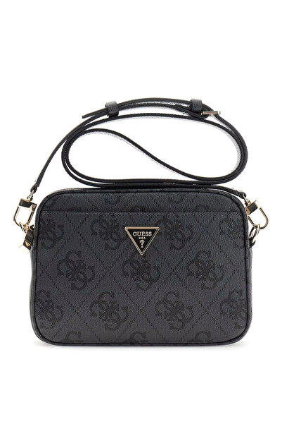 Guess Meridian II Γυναικεία τσάντα χιαστί ανθρακί HWOS6974140-CLO