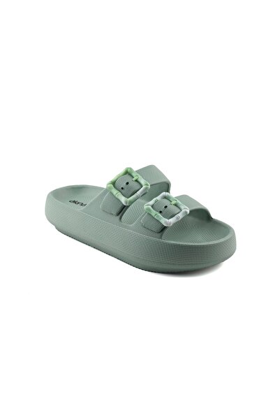 AkınalBellaa Akınabella çift toka rahat taban ultra soft kadın terlik