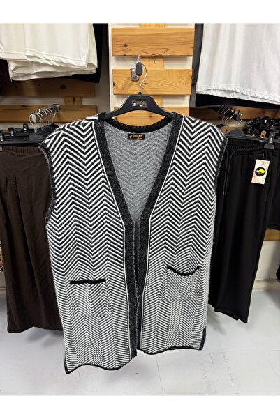 İmran Triko γυναικείο μάλλινο μαλακό γιλέκο μαμάς σε μεγάλο μέγεθος