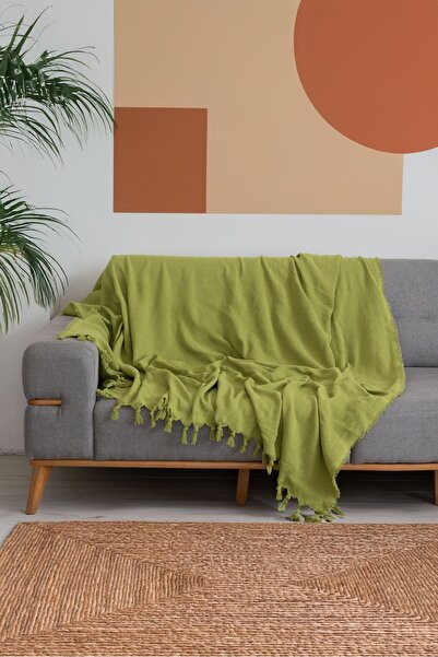 PARELDA HOME ΚΑΛΥΜΜΑ ΚΑΝΑΠΕ ΜΕ ΣΧΕΔΙΟ ΠΡΑΣΙΝΟ ΦΙΣΤΙΚΙ ΚΑΙ ΨΑΡΟΦΙΣΙΑΚΟ 180*210