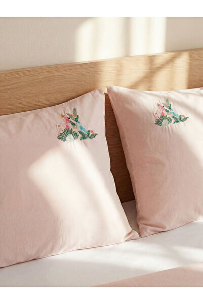 LC Waikiki Nevavm Flower Embroidered Pillowcase Set of 2 50X70 cm