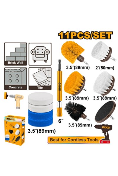 Ingco Σετ Βουρτσών Τρυπανιού 1/4 11 τεμάχια WCB 1101