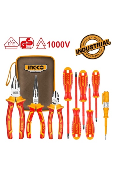 Ingco Σετ Κατσαβιδιών και Πενσών Ηλεκτρολόγου 9 τεμαχίων HKIST 3091
