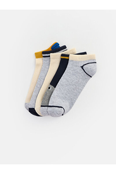 LC Waikiki Two Mt Shop Quality Lcw Kids Mixed Printed 5-Pack Boys' Bootie Socks