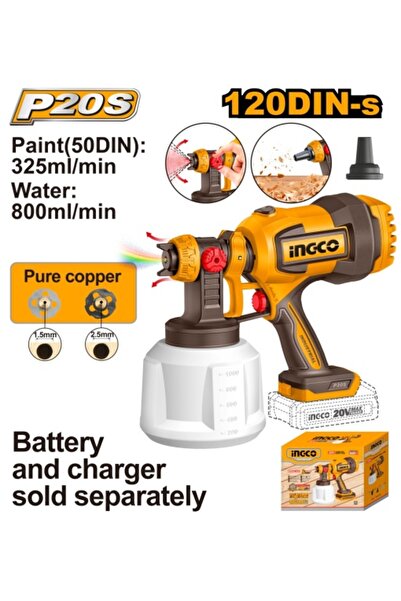 Ingco Πιστόλι ψεκασμού 20 V με λειτουργία φυσήματος CSGLI 2004