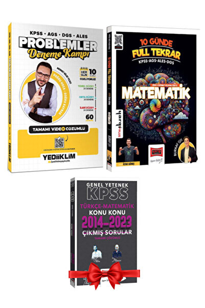 Yediiklim Yayınları 2026 KPSS Problemler Deneme Kampı+10 Günde Full Tekrar Ma...