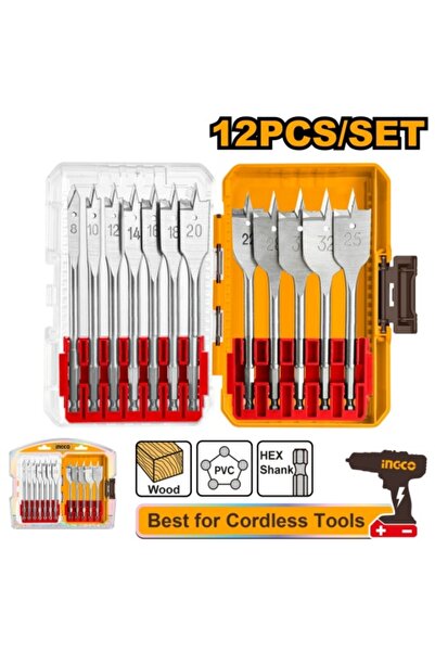 Ingco Σετ Πιάτα Burghie Ξύλινα 12 τεμάχια AKDL 1206