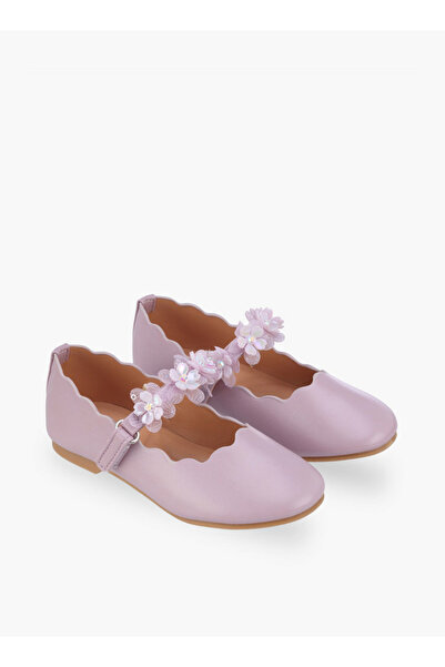 Juniors Girls Hook & Loop Ballerina Shoes