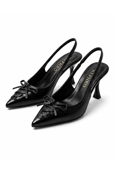 rephro store PERA ΓΥΝΑΙΚΕΙΑ Μαύρα παπούτσια με κορδόνια και λεπτομέρεια κορδέ...