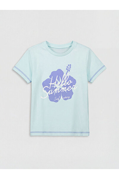 LC Waikiki LCW ECO Crew Neck Printed Girl's T-Shirt