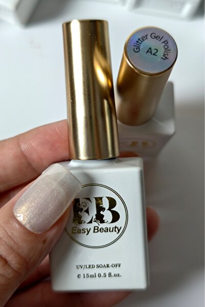 Easy Beauty 15ml Aura Deniz Kabuğu Kalıcı Oje - Protez Tırnak Ojesi - GLITTER...