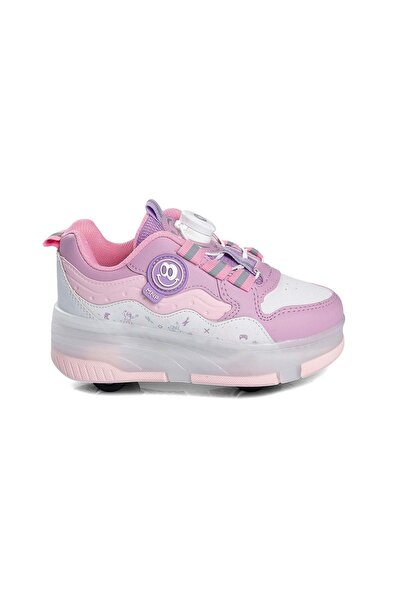 Tuğba Ortopedi 0703 Ortopedik Kız Çocuk Lila Işıklı Tekerlekli Sneaker
