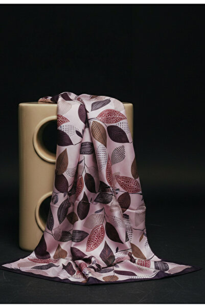 TAMA Autumn Leaf Cream Scarf 70Cmx70Cm