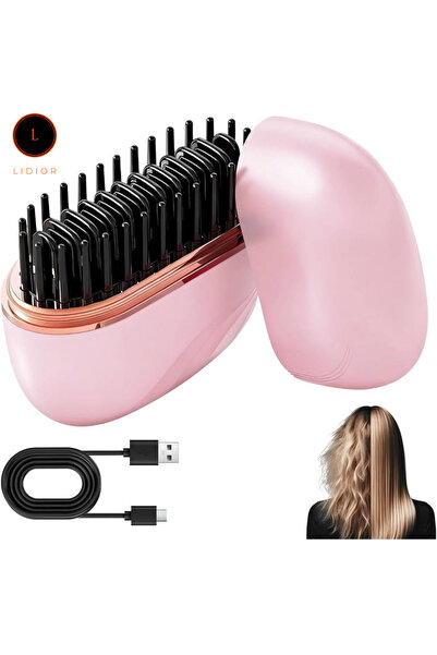 Lidior ®   Φορητή, ασύρματη, επαναφορτιζόμενη μέσω USB ηλεκτρική βούρτσα ισιώ...