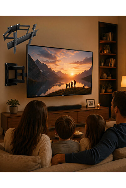ASTRALTECH 32 55 İnç Ayarlanabilir TV Askı Aparatı Güçlü Duvar Tipi Askı