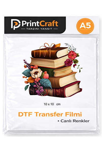 Palo Santo 10x10 cm Kitaplar Modeli Ütü ile Yapışan DTF Transfer Baskı (A5)