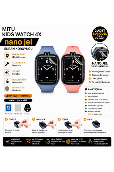 Astakos واقي شاشة نانو هيدروجيل متوافق مع ساعة Xiaomi MiTu Kids Watch 4X، قطع...