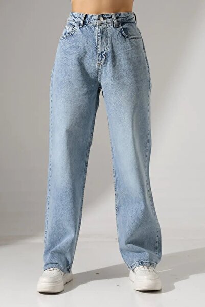 Cool & Sexy Γυναικείο ανοιχτό μπλε τζιν σε άνετη γραμμή