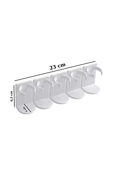 sengenegel Kendinden Yapışkanlı Tutacaklı 5 Yuvalı Banyo Mutfak Rafı